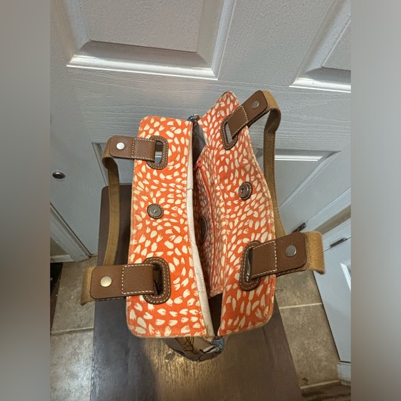 FOSSIL Key-Per Birdcage Coated Canvas Shoulder Tote Bag Purse 16x13x5” - Picture 13 of 15